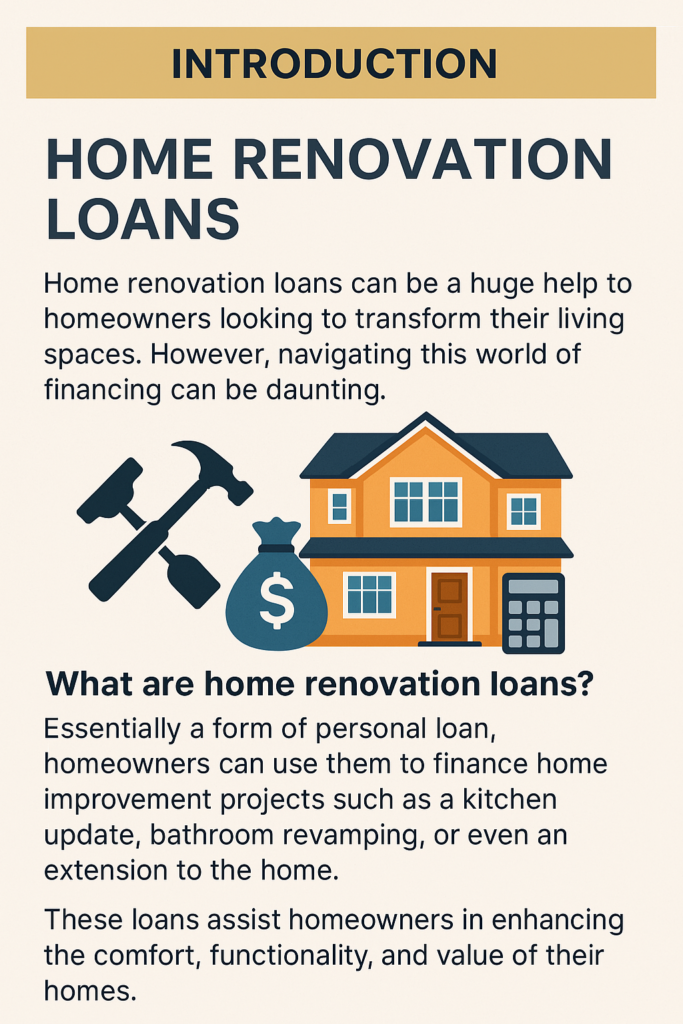 Home Renovation Loans infographic