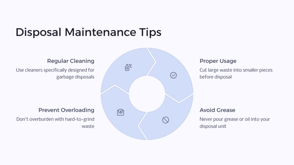 Garbage Disposal Maintenance infographic