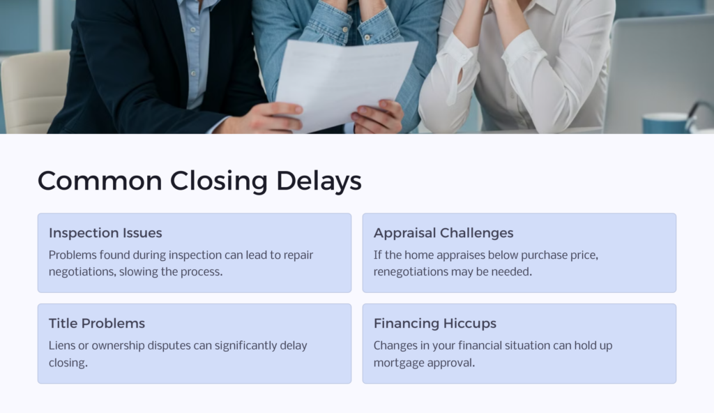 Common House Closing Delays infographic